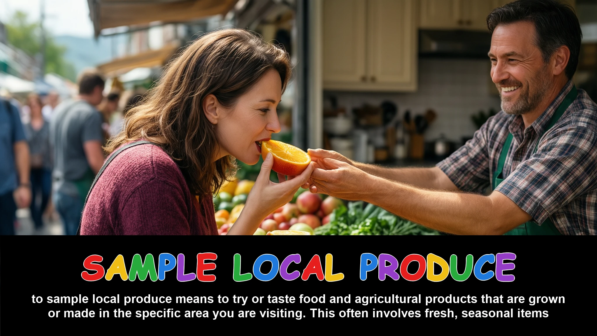 English Illustration for sample local produce